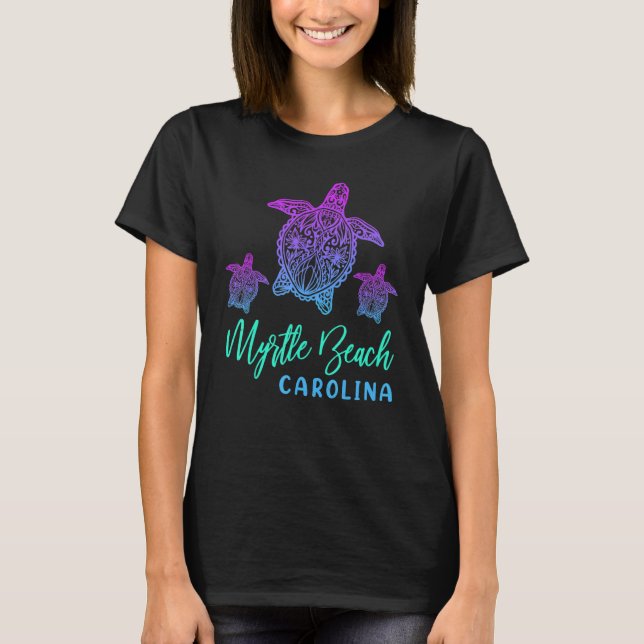 Sea Turtle Tribal   South Carolina Myrtle Beach T-Shirt (Front)