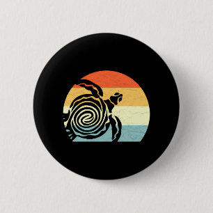 Sea Turtle Tribal Throwback Vacation 6 Cm Round Badge