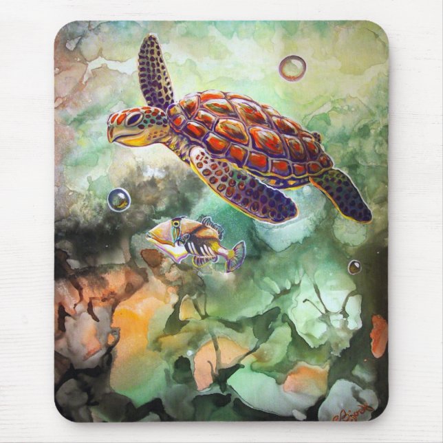 Sea Turtle Trigger Mouse Pad (Front)
