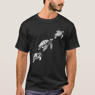 Sea Turtle Trio T-Shirt – Retro Ocean Nature Tee
