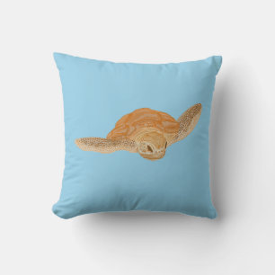 Sea Turtle under Water - transparent. Cushion