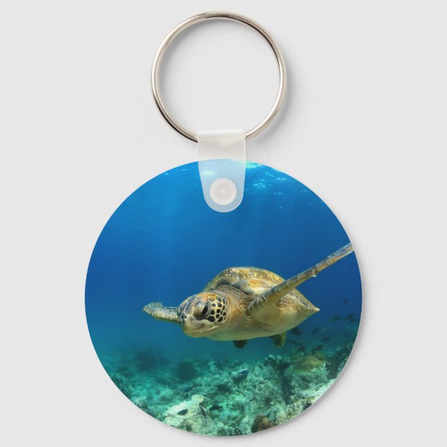 Sea turtle underwater key ring (Front)