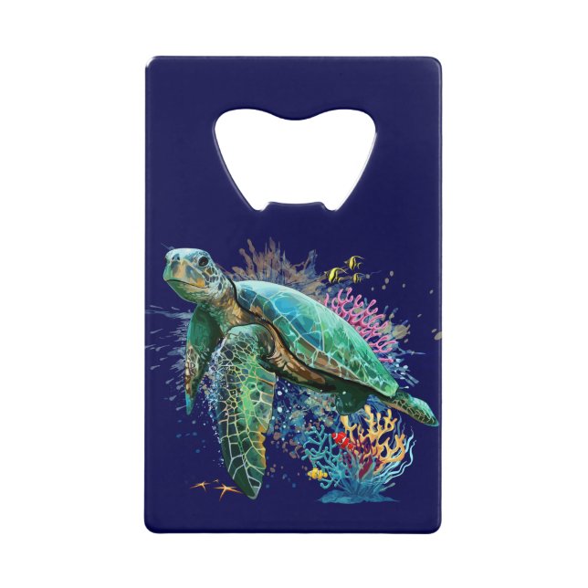 Sea turtle underwater watercolor Style (Front)
