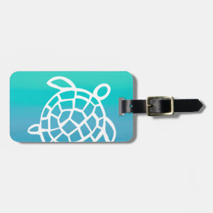 Sea Turtle Watercolor Ocean Luggage Tag