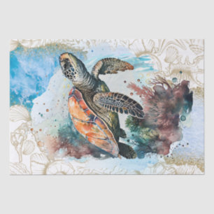 Sea Turtle Watercolor Tissue Paper