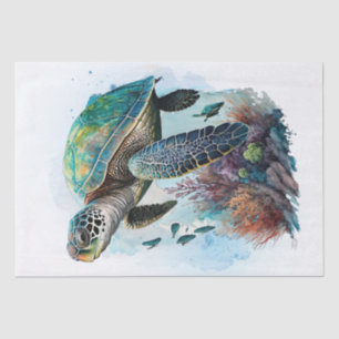 Sea Turtle Watercolor Tissue Paper