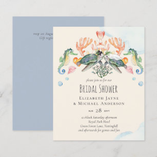 Sea Turtle Wedding Bridal Shower Invites