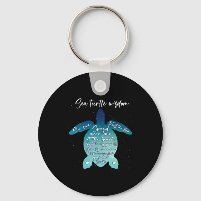Sea Turtle Wisdom Sea Turtle Love Key Ring (Front)