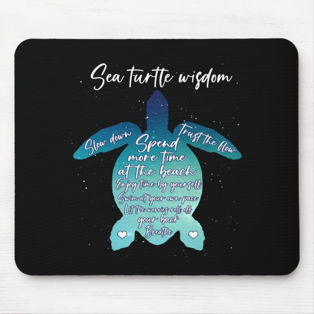 Sea Turtle Wisdom Sea Turtle Love Mouse Mat (Front)