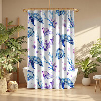 Sea turtles and corals pattern