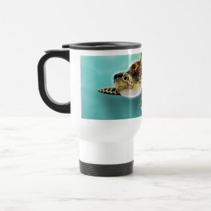 Sea Turtles art print. Travel Mug