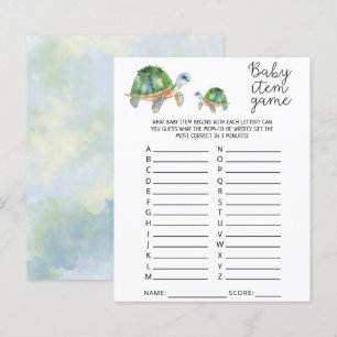Sea turtles - Baby Item Game. Baby Shower Game