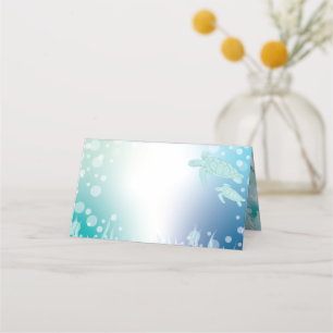 Sea Turtles Baby Shower Under the Sea Place Card