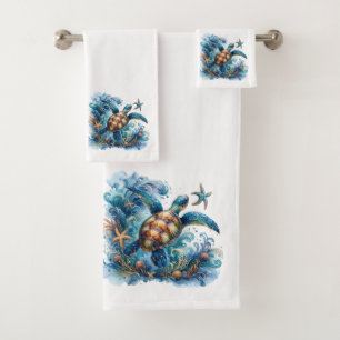 Sea Turtles  Bath Towel Set