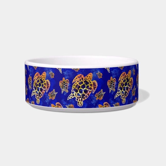 Sea Turtles Batik African Art Bowl (Front)