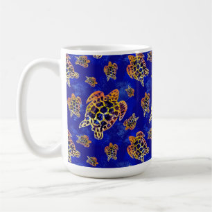 Sea Turtles Batik African Art Coffee Mug
