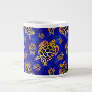 Sea Turtles Batik African Art Large Coffee Mug
