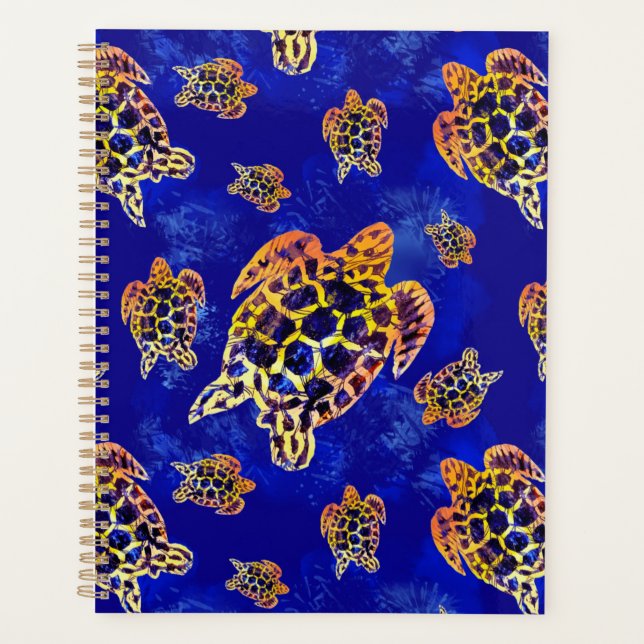 Sea Turtles Batik African Art Planner (Front)