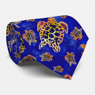 Sea Turtles Batik African Art Tie