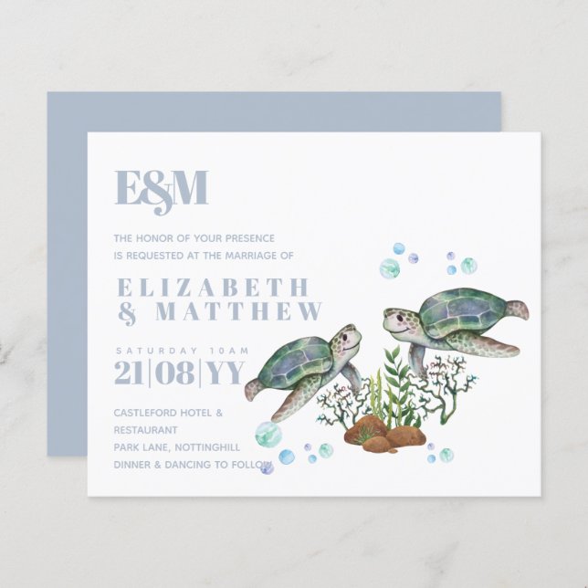 Sea Turtles Beach Wedding (Front/Back)