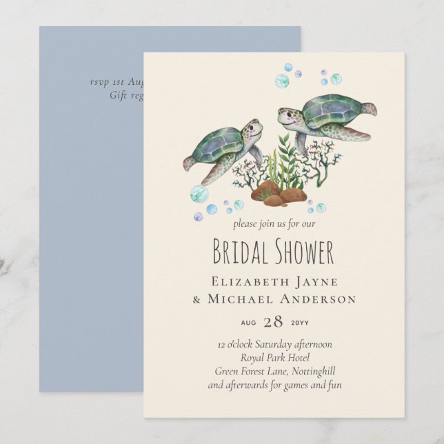 Sea Turtles Beach Wedding (Front/Back)