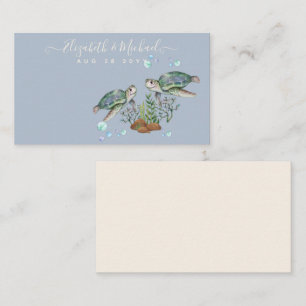 Sea Turtles Beach Wedding Business Card