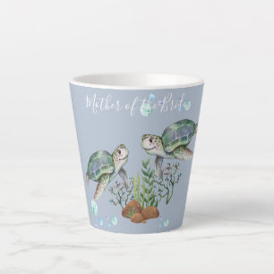 Sea Turtles Beach Wedding Latte Mug