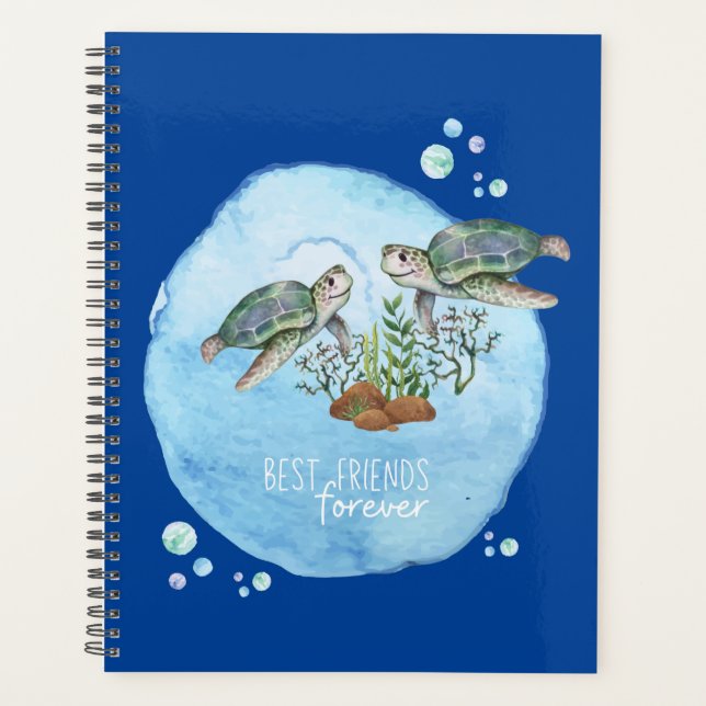 Sea Turtles BFFs - Personalised Best Friends Gifts Planner (Front)