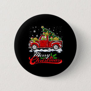 Sea Turtles Driving Christmas Tree Truck Turtle Ch 6 Cm Round Badge