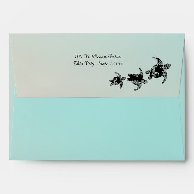 Sea Turtles Envelope (Back (Top Flap))