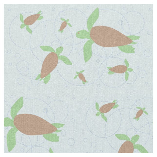 Sea Turtles Fabric (Close Up)