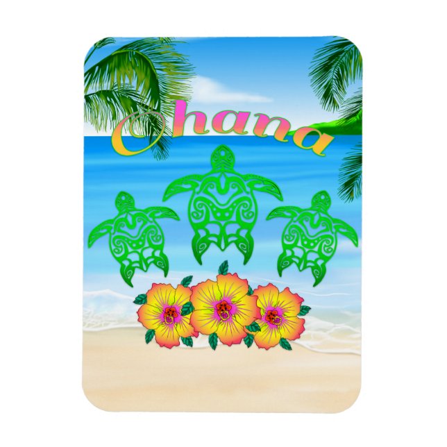 Sea Turtles Hawaiian Honu Magnet (Vertical)