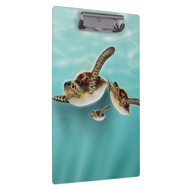 Sea Turtles Illustration Clipboard (Right)
