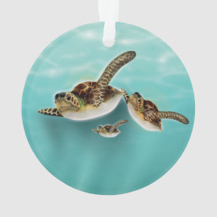 Sea Turtles Illustration Ornament