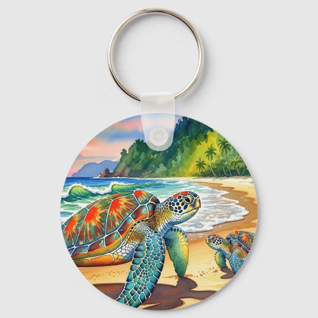 Sea turtles keychain  (Front)