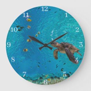 Sea Turtles Large Clock
