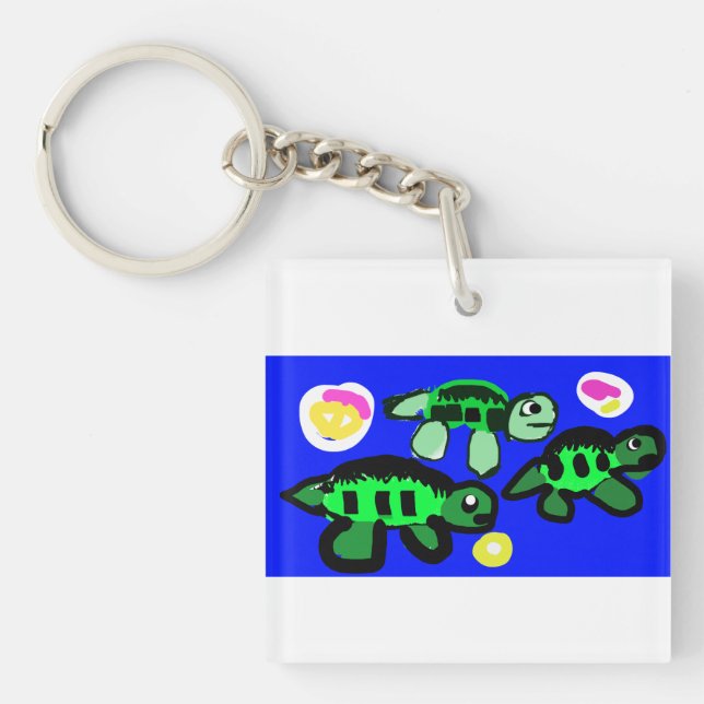 Sea turtles' life  key ring (Front)