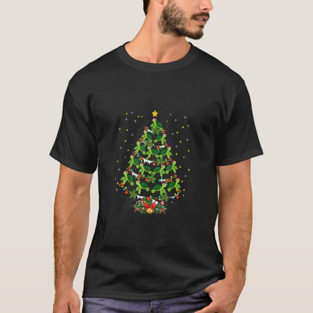 Sea Turtles Lover Xmas Sea Turtle Christmas Tree T-Shirt (Front)