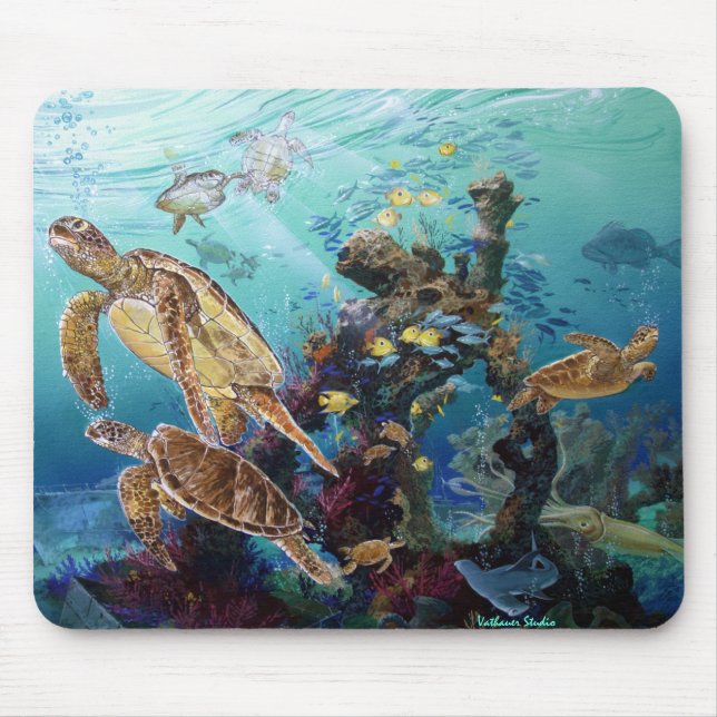 Sea Turtles Mouse Mat (Front)