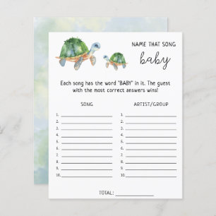 Sea Turtles - Name that song baby shower game