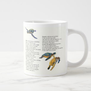 Sea Turtles Peace Prayer Poem Jumbo Mug