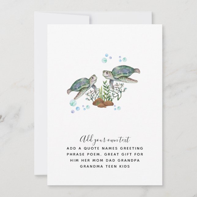 SEA TURTLES Personalised (Front)