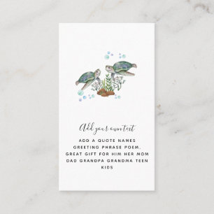 SEA TURTLES Personalised Business Card
