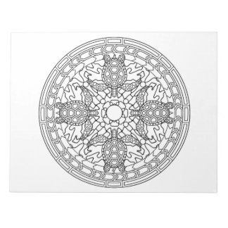 Sea Turtles Seaturle Mandala Pattern Colour Book Notepad