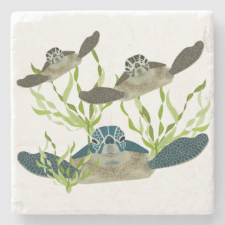 Sea Turtles Stone Coaster