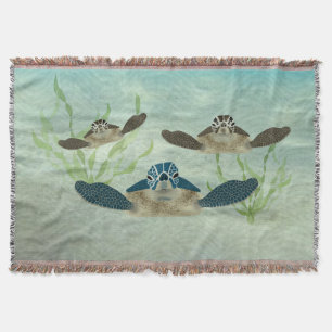 Sea Turtles Throw Blanket