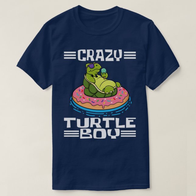 Sea Turtles Tortoises Crazy Turtle Boy T-Shirt (Design Front)