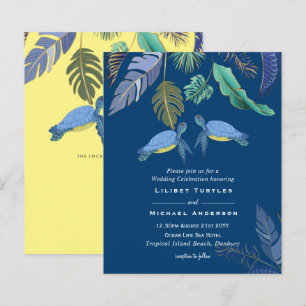 Sea Turtles Wedding Blue Yellow