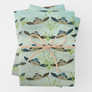 Sea Turtles Wrapping Paper Sheets