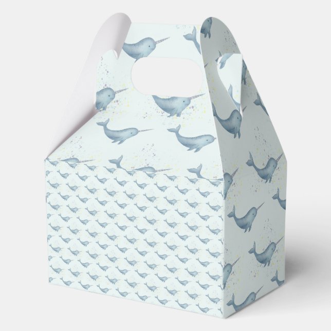 Sea Unicorn Narwhal  Favour Box (Front)